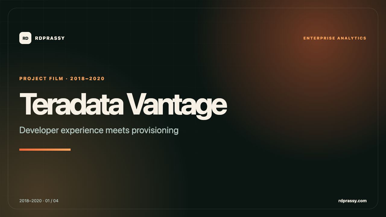 Teradata Vantage: Developer experience meets provisioning